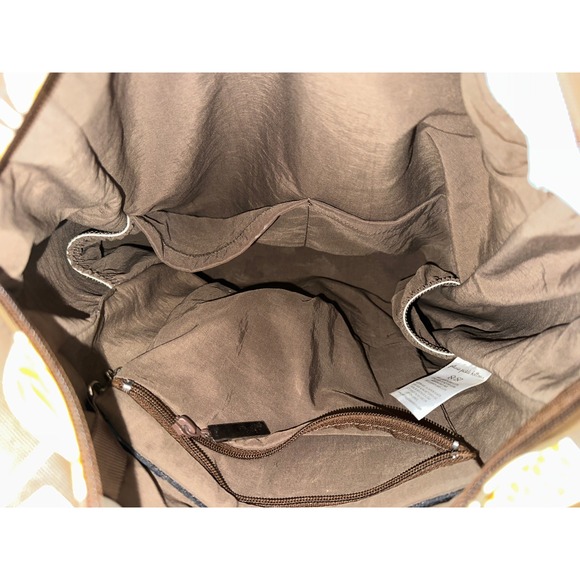 Petunia Pickle Bottom Boxy Diaper Bag Tote Convertible Brown Floral Print Padded - Picture 6 of 12